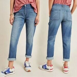 Anthropologie Pilcro Distressed Carpenter Straight Leg Jean W1051 Sz 27